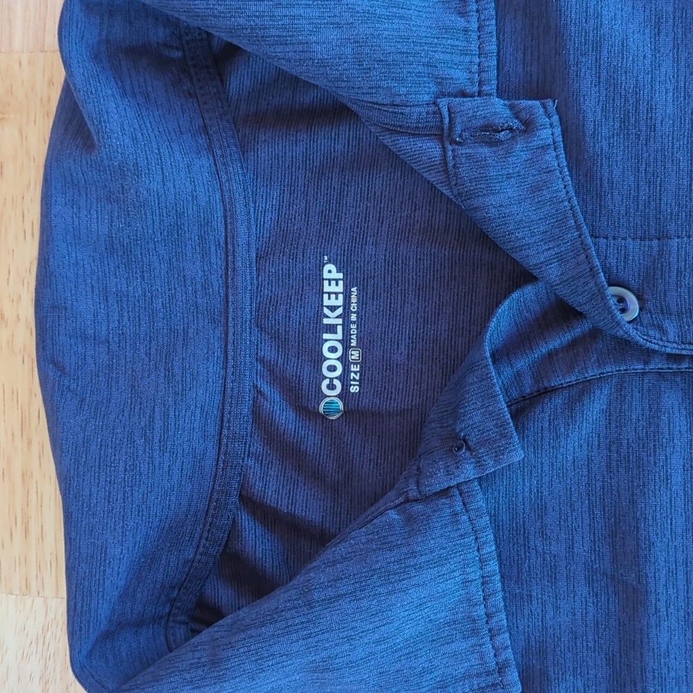 Cool Keep Men's Blue Polo Short Sleeve Shirt M - Picture 3 of 5